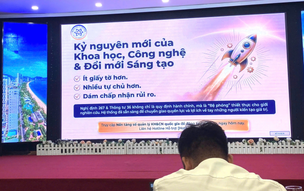 Trường Đại học Nha Trang tham dự hội nghị tập huấn về quản lý, triển khai nhiệm vụ khoa học, công nghệ và đổi mới sáng tạo.