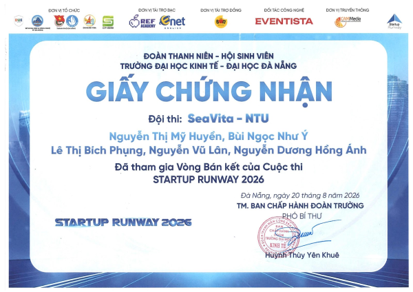 Trường Đại học Nha Trang tham dự Vòng Chung kết Cuộc thi Startup Runway 2026 và Tuần lễ Khởi nghiệp – Đổi mới sáng tạo của học sinh, sinh viên.